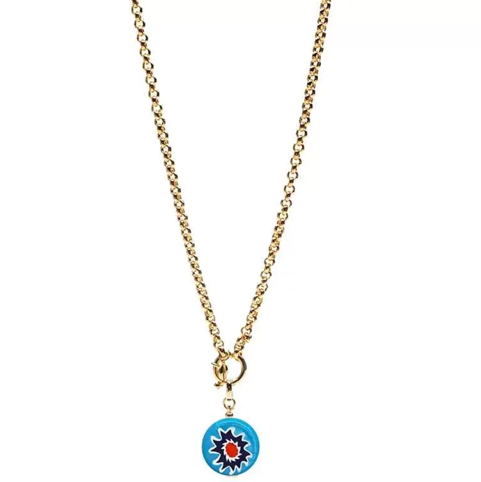 Jewelry-Amourrina Lido Necklace - Blue