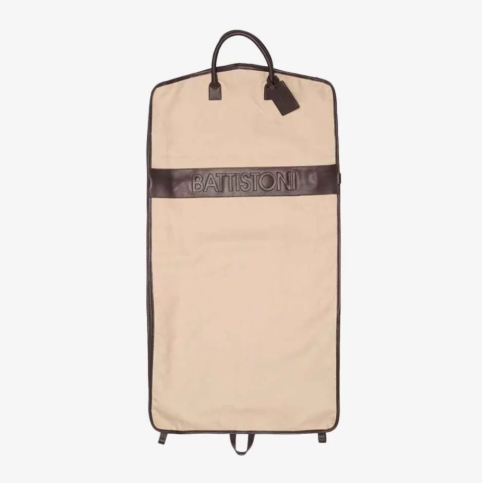 For Men-ISSIMO Battistoni Canvas And Leather Garment Bag