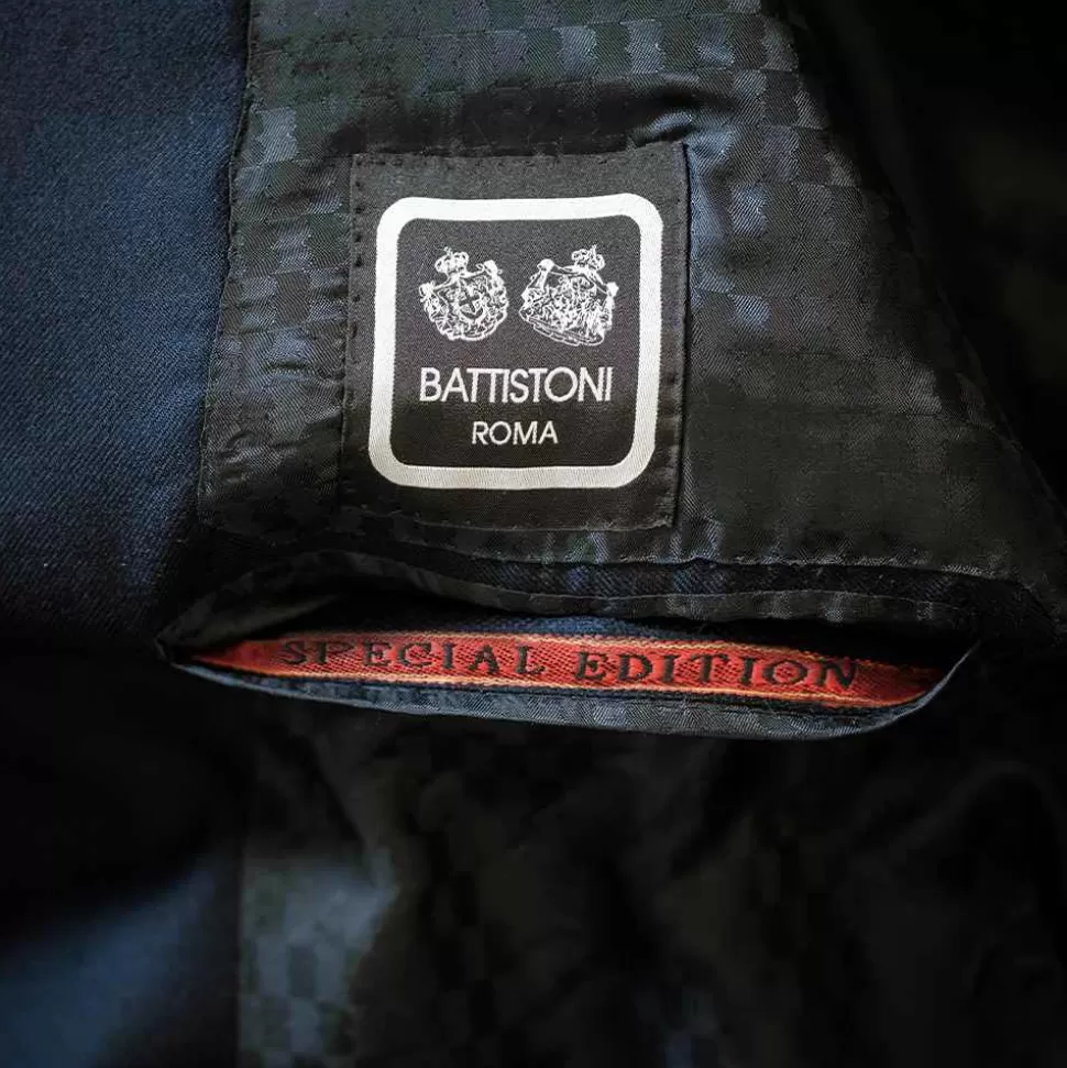 For Men-Battistoni Navy Blue Blazer Max - Made To Order
