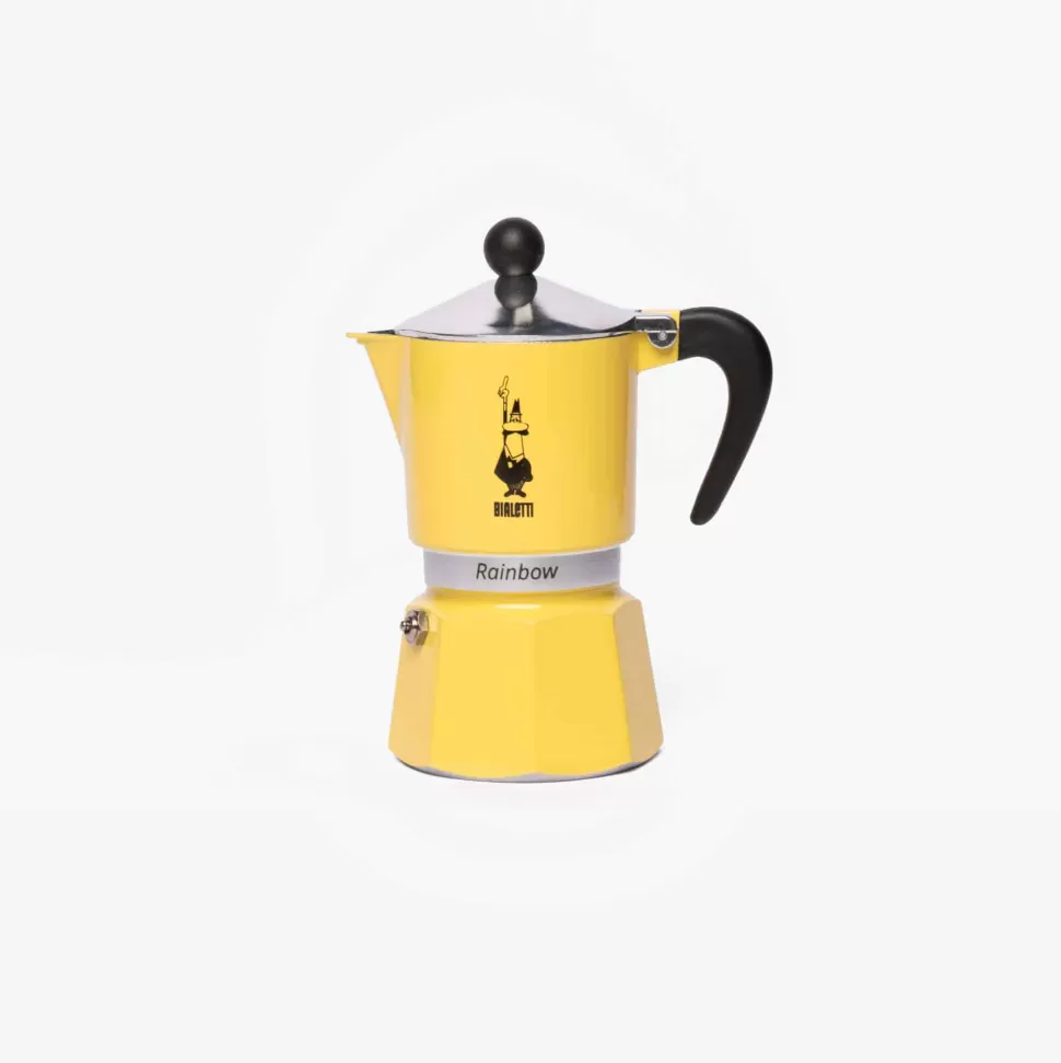 Kitchen-Bialetti Rainbow Yellow Coffee Moka Pot