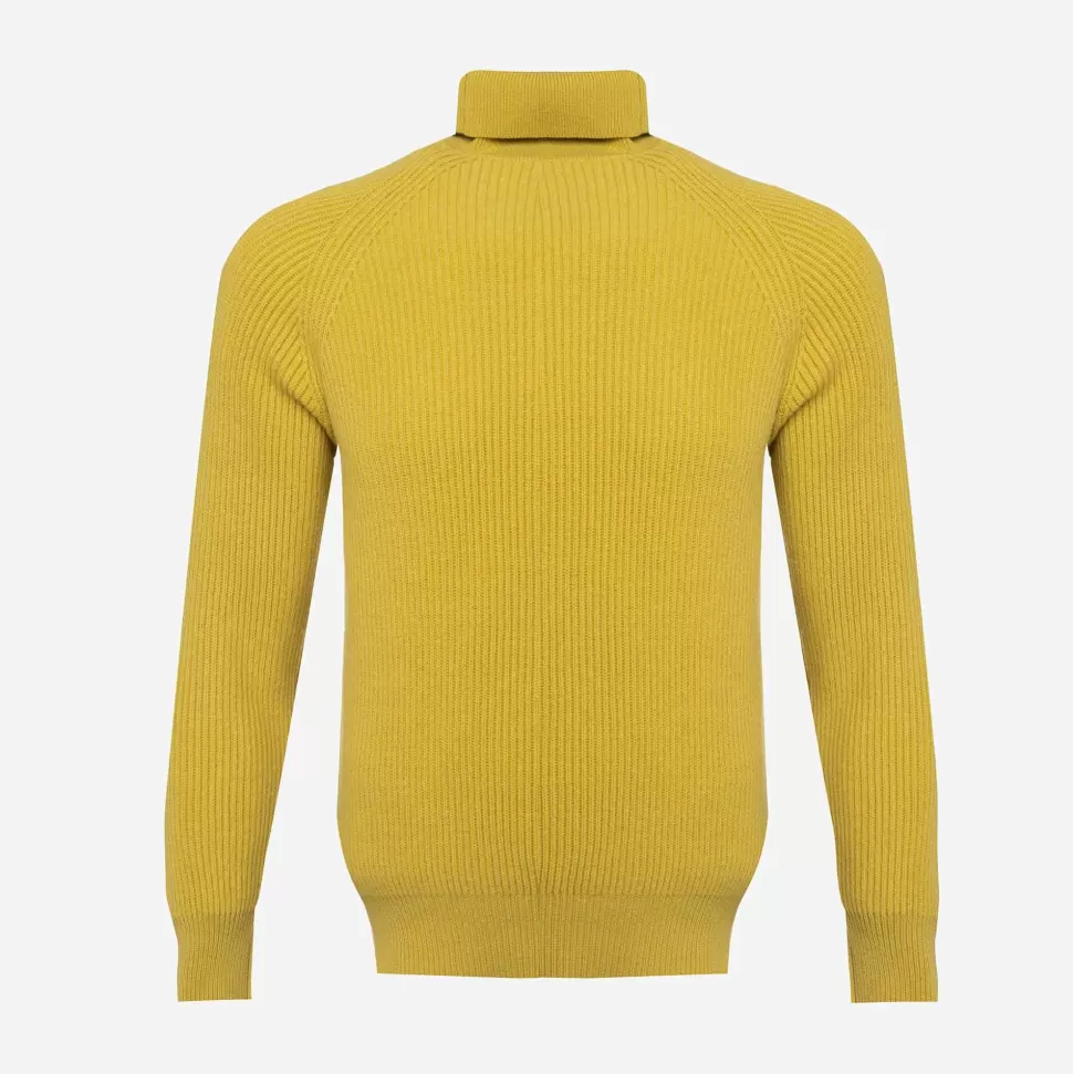 For Men-ISSIMO Brass Lamb'S Wool Turtleneck Sweater