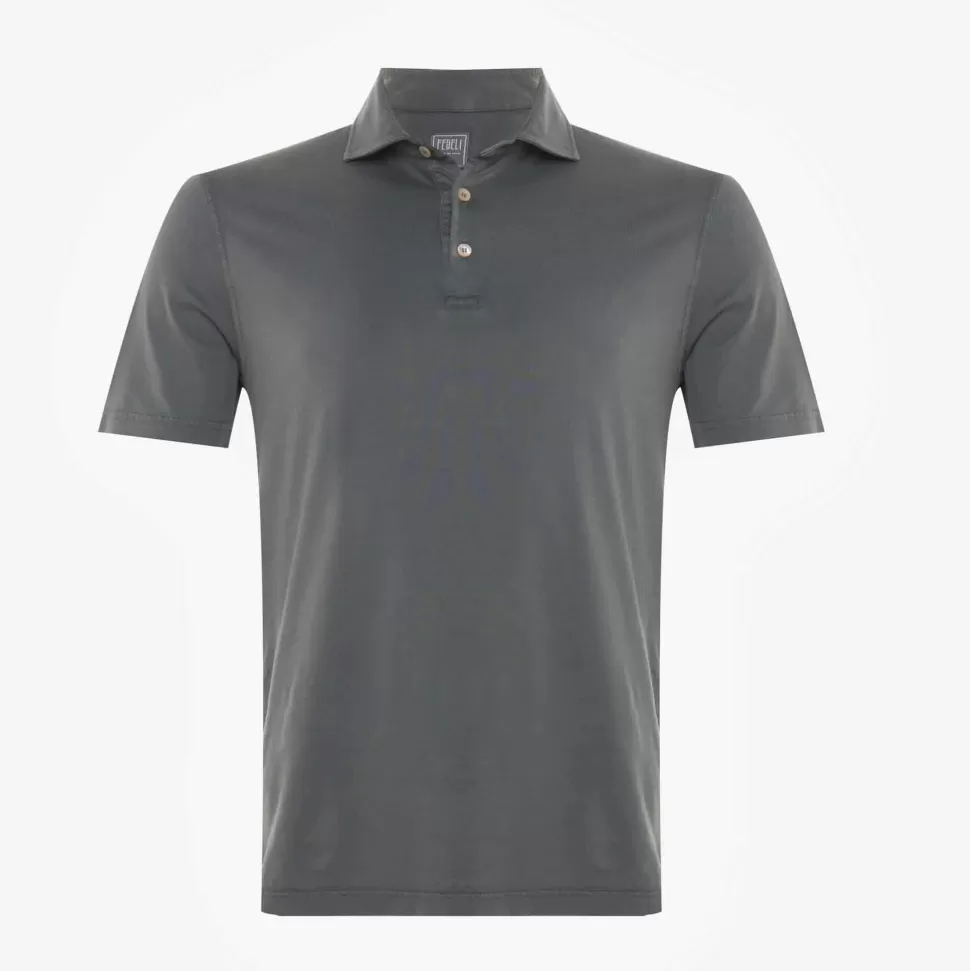 For Men-Fedeli Giza Cotton Polo Shirt