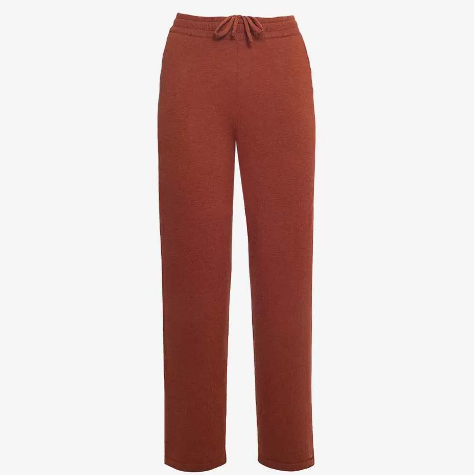 Bottoms-ISSIMO Cashmere Lounge Sweatpants - Titian Red