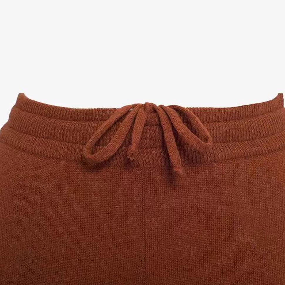 Bottoms-ISSIMO Cashmere Lounge Sweatpants - Titian Red
