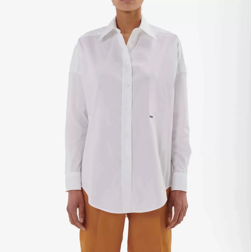 Tops & T-Shirts-ISSIMO Embroidered Cotton Shirt