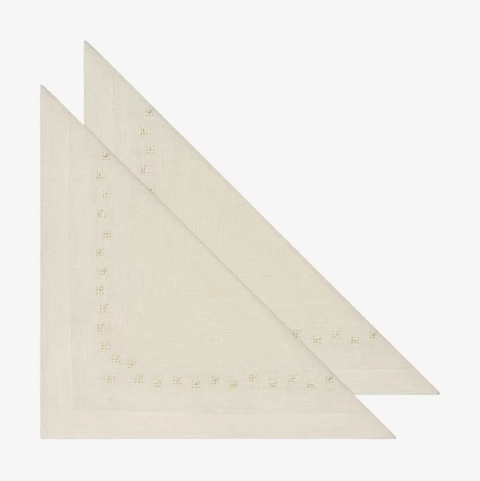 Tableware-ISSIMO Starry Embroidered Placemat And Napkin - Set Of 2
