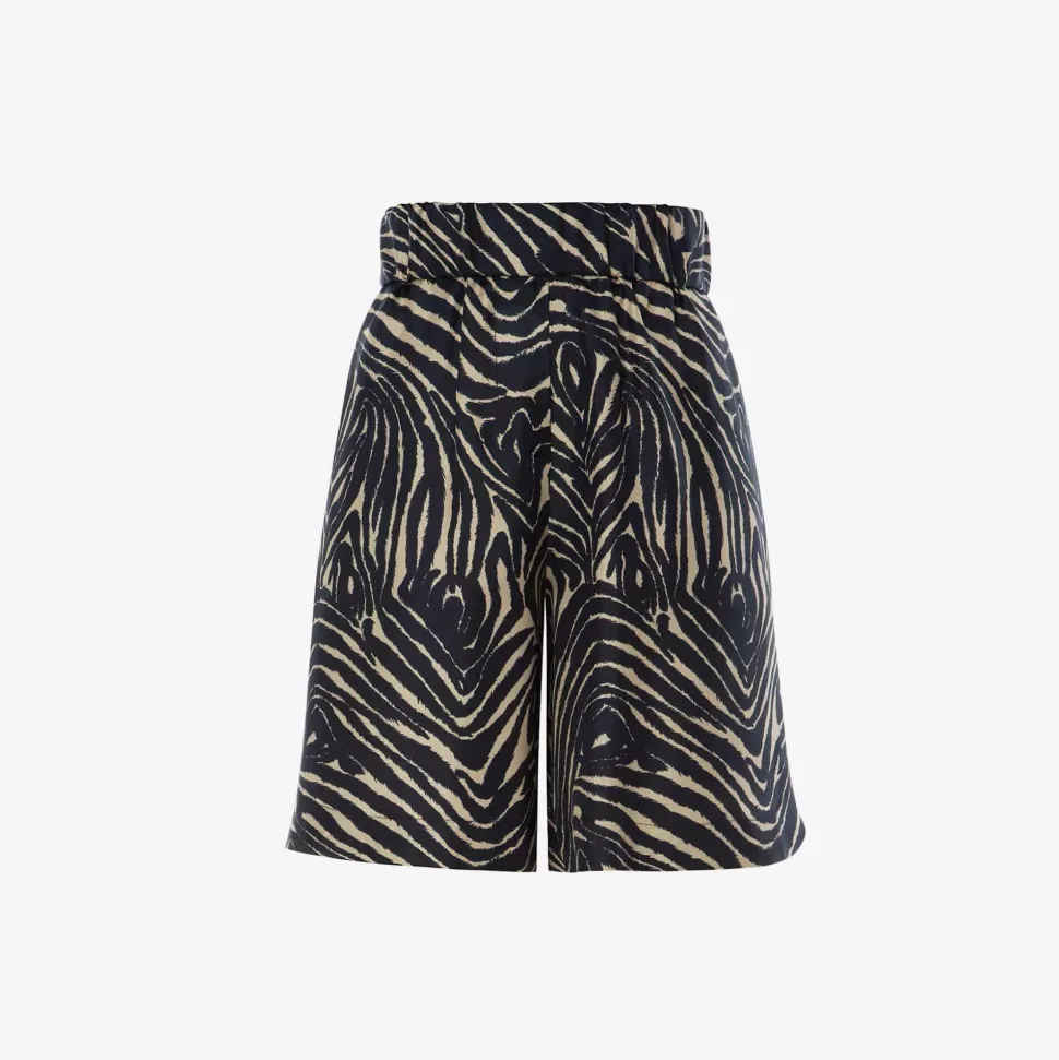 Bottoms-ISSIMO X Alberto Biani Zebra Bermuda Shorts