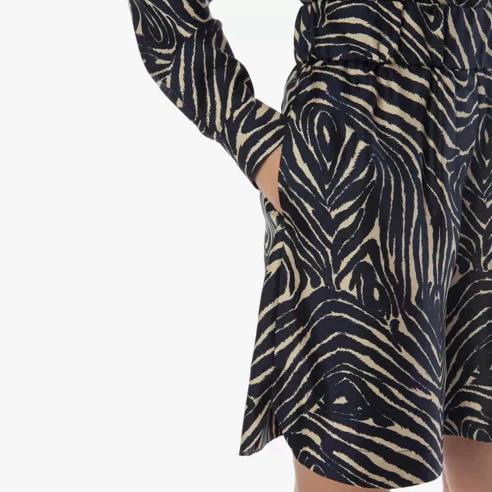 Bottoms-ISSIMO X Alberto Biani Zebra Bermuda Shorts