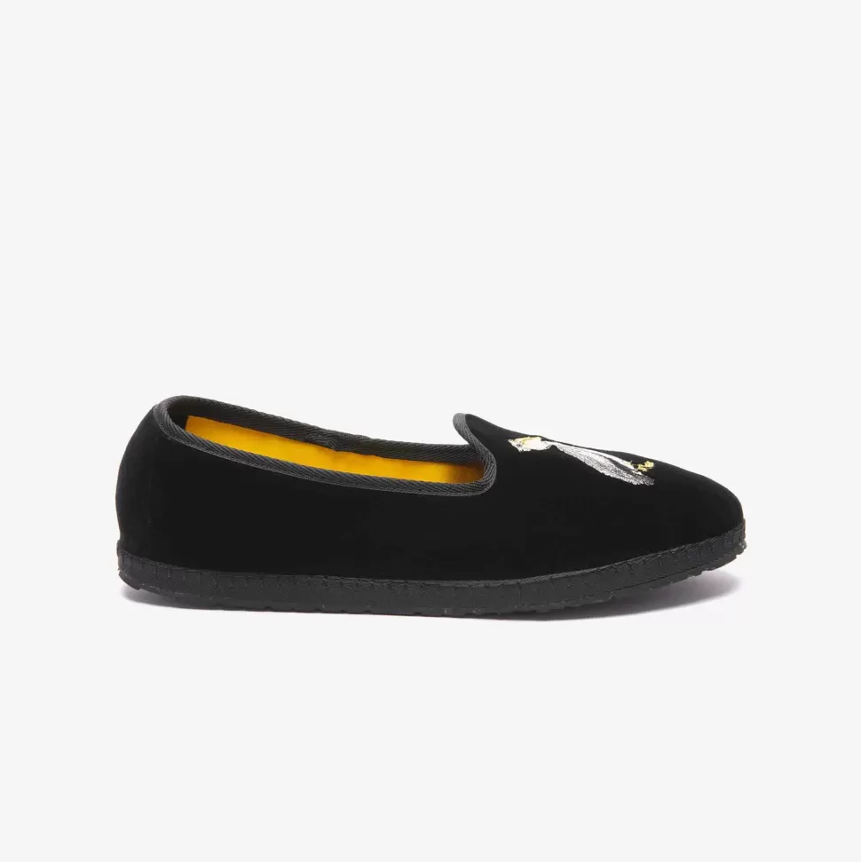 For Men-ISSIMO X Allagiulia Artisanal Black Velvet Loafers With Embroidery