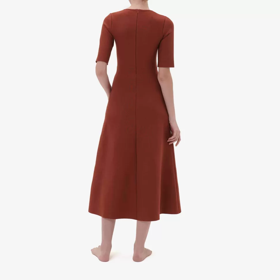 Dresses-ISSIMO X Casasola Agata Midi Dress Terracotta