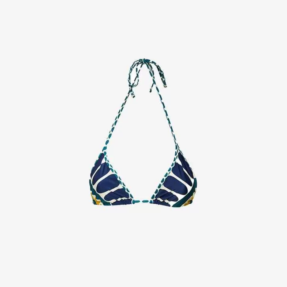 Beachwear-ISSIMO X La Doublej Bikini Top - Blue Solar Placee