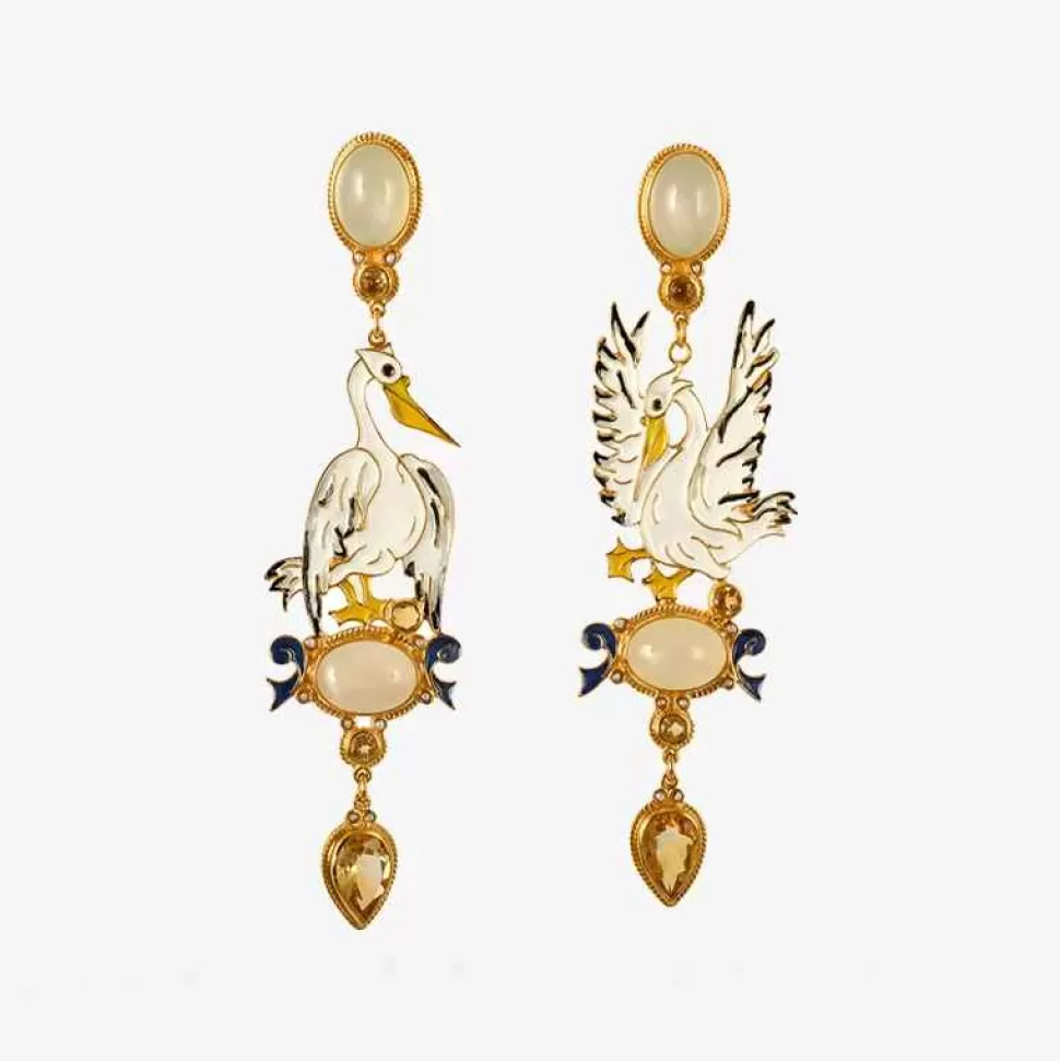 Jewelry-ISSIMO X Percossi Papi White Pellicano Earrings