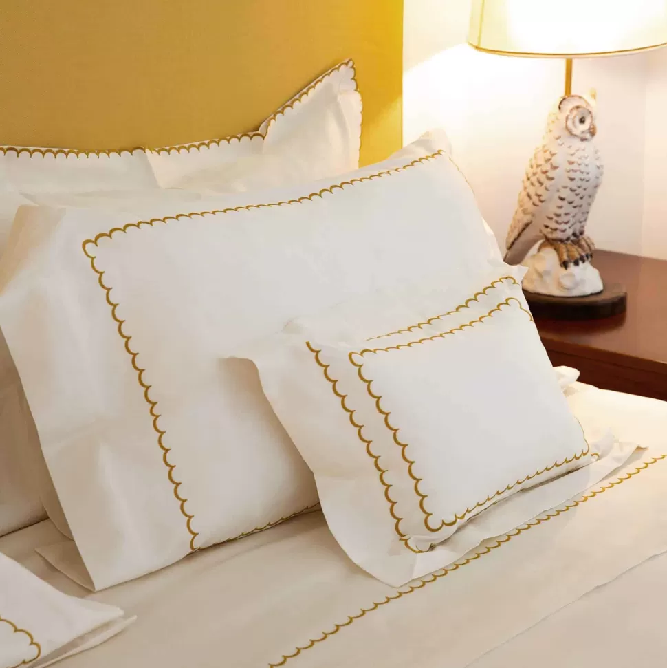 Bedroom-ISSIMO X Rivolta Carmignani Scallop Boudoir Sham Mustard