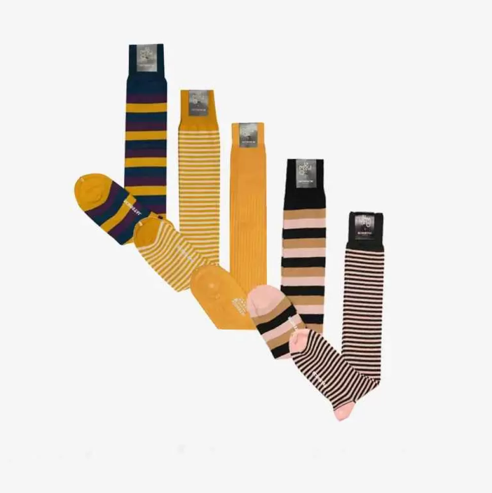 Accessories-ISSIMO X Schostal Striped Unisex Socks Box