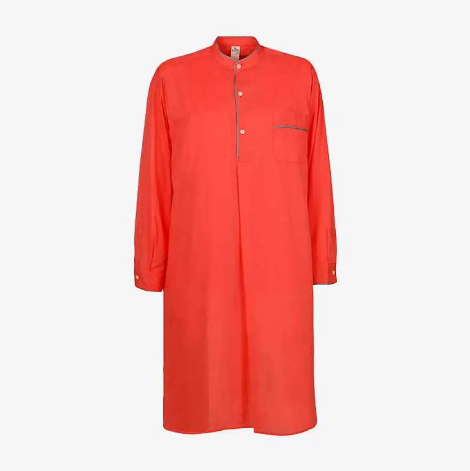 For Men-ISSIMO X Schostal Unisex Nightshirt - Orange & Turquoise