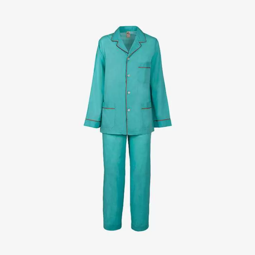 For Men-ISSIMO X Schostal Unisex Pyjama - Turquoise & Orange