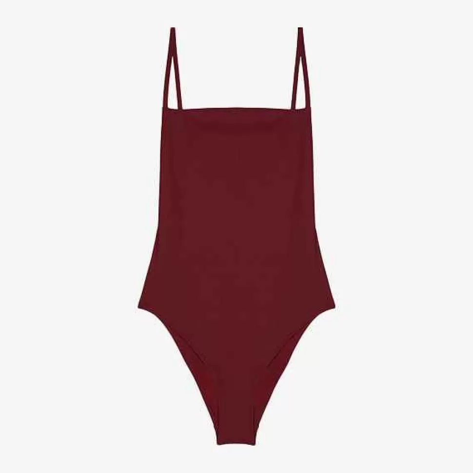 Beachwear-Lido Tre One Piece Swimsuit - Pomegranate