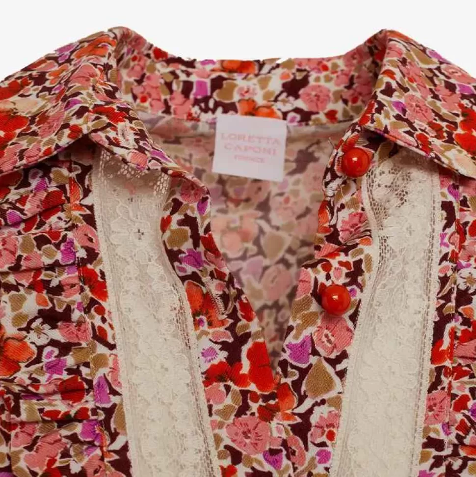 Tops & T-Shirts-Loretta Caponi Bruna Long Sleeve Shirt