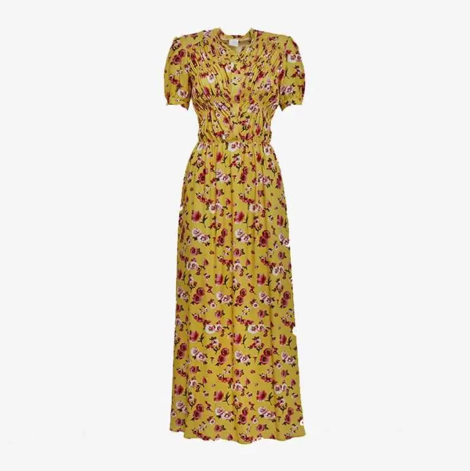 Dresses-Loretta Caponi Gilda Yellow Dress