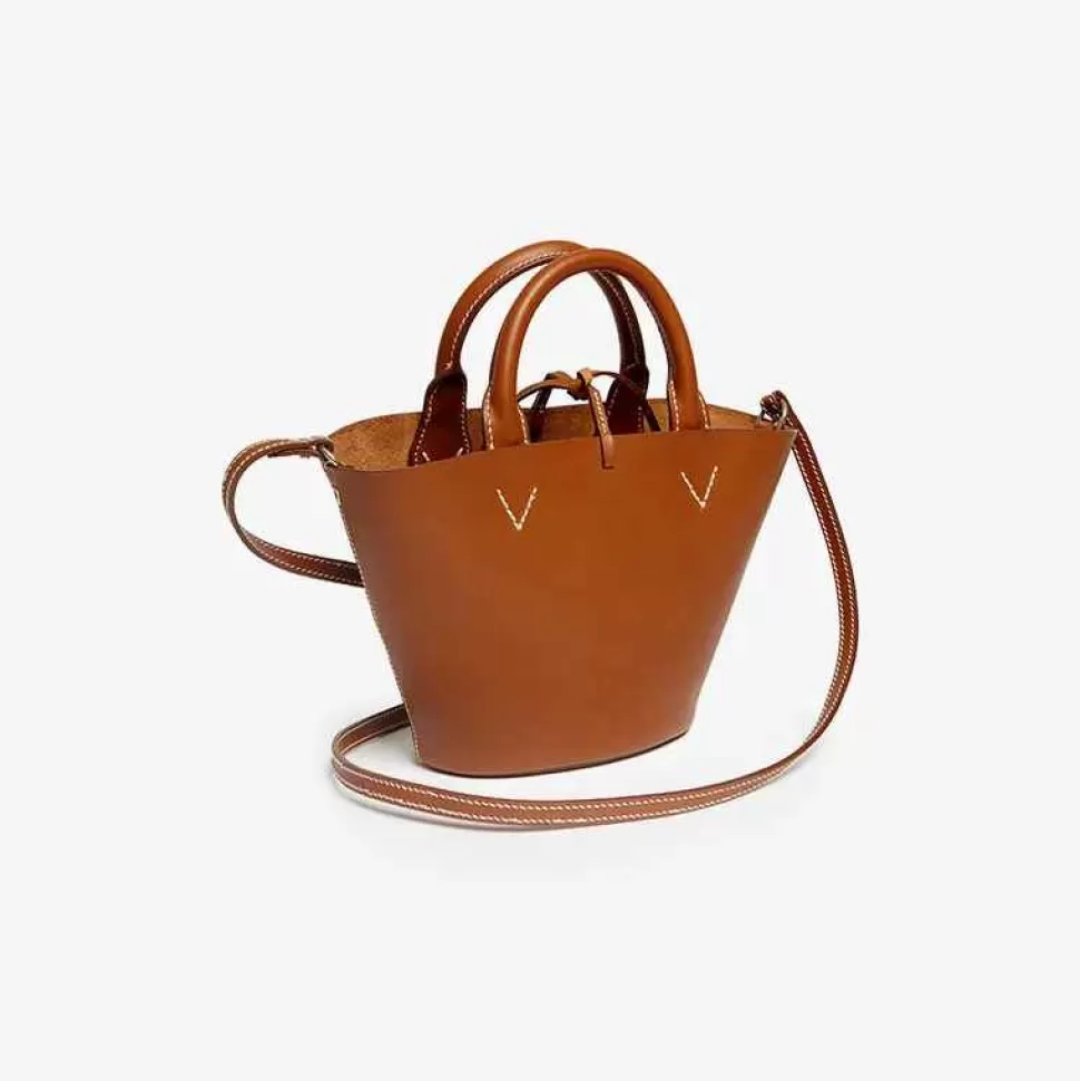 Bags & Accessories-Officina Del Poggio Small Cesta Tan