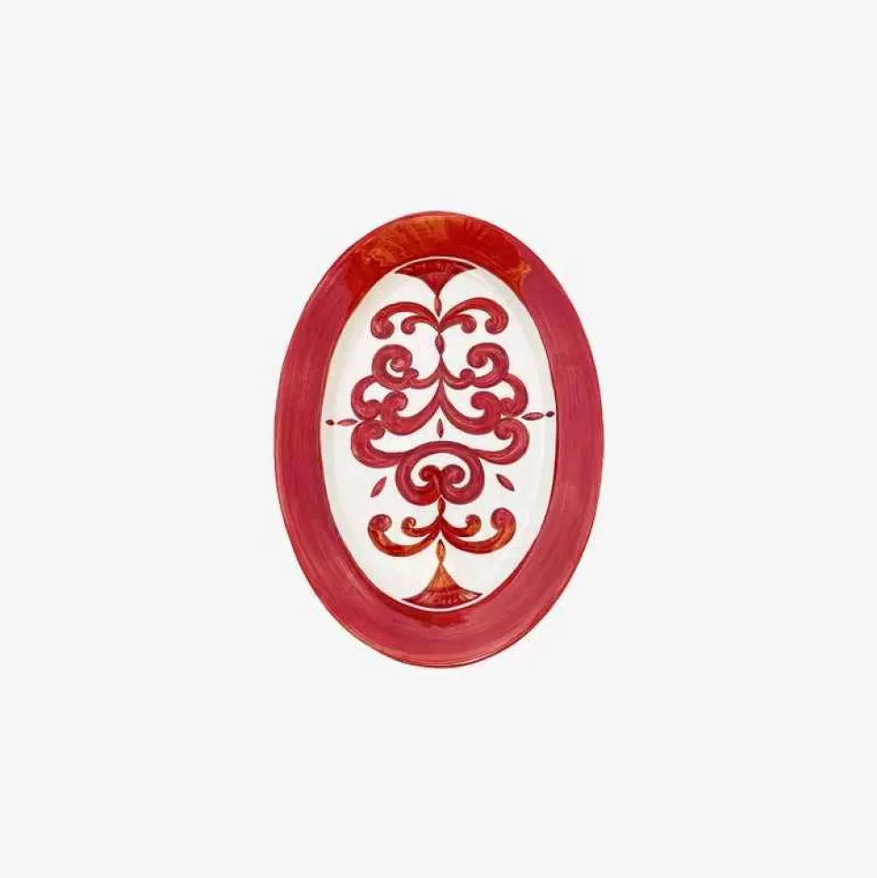 Tableware-Vio's Rouge Oval Serving Plate - Made To Order